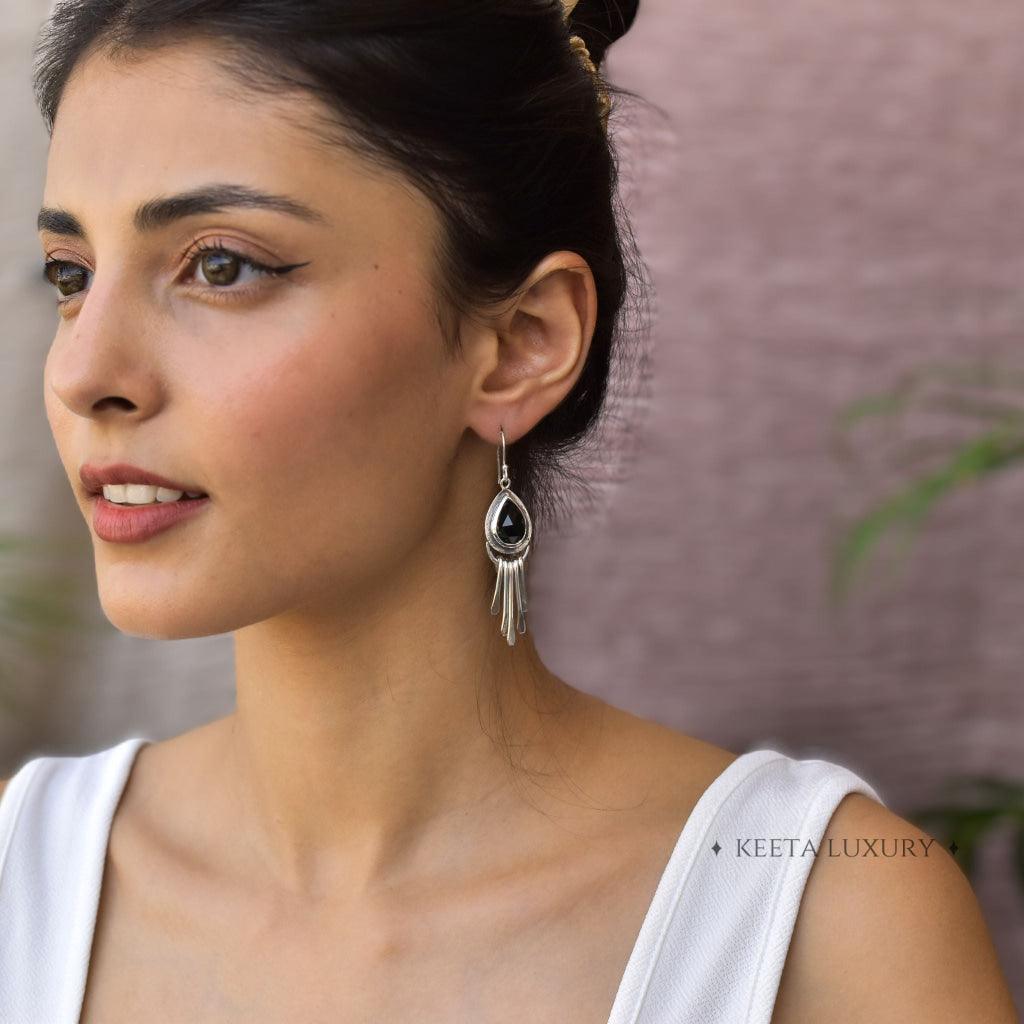 Gypsy Tears - Black Onyx Earrings -