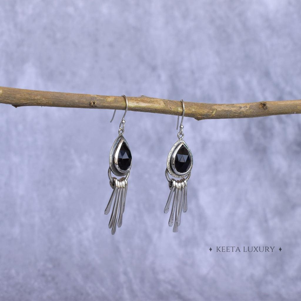 Gypsy Tears - Black Onyx Earrings -
