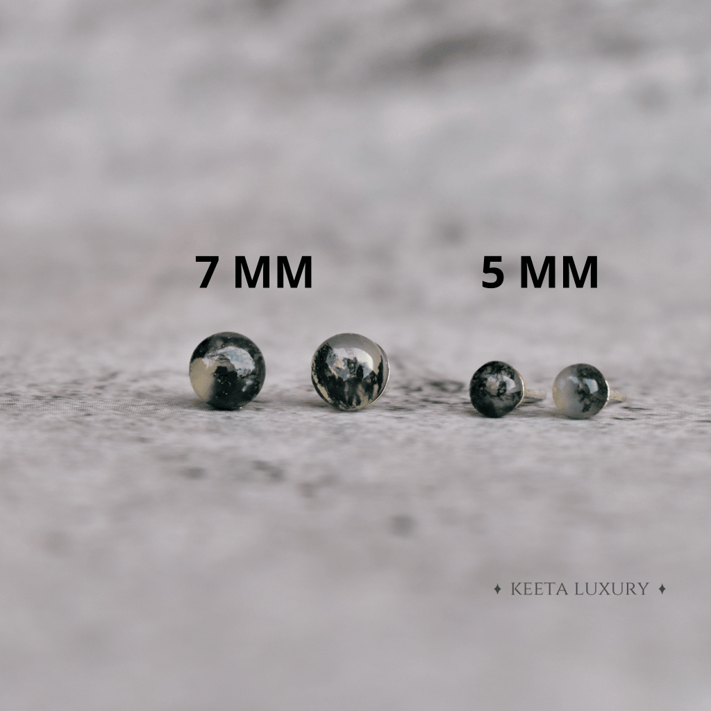 Inclusion Pop - Moss Agate Earrings -