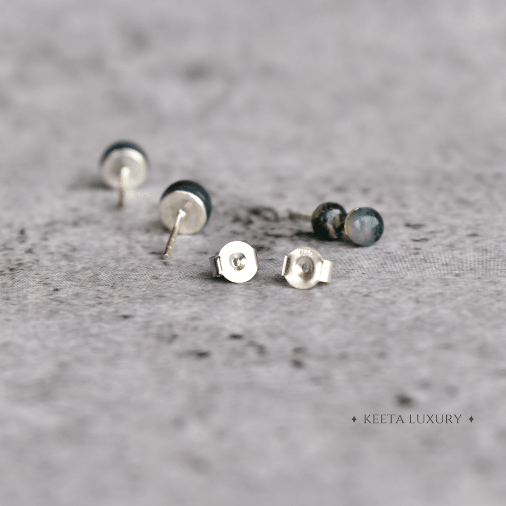 Inclusion Pop - Moss Agate Earrings -