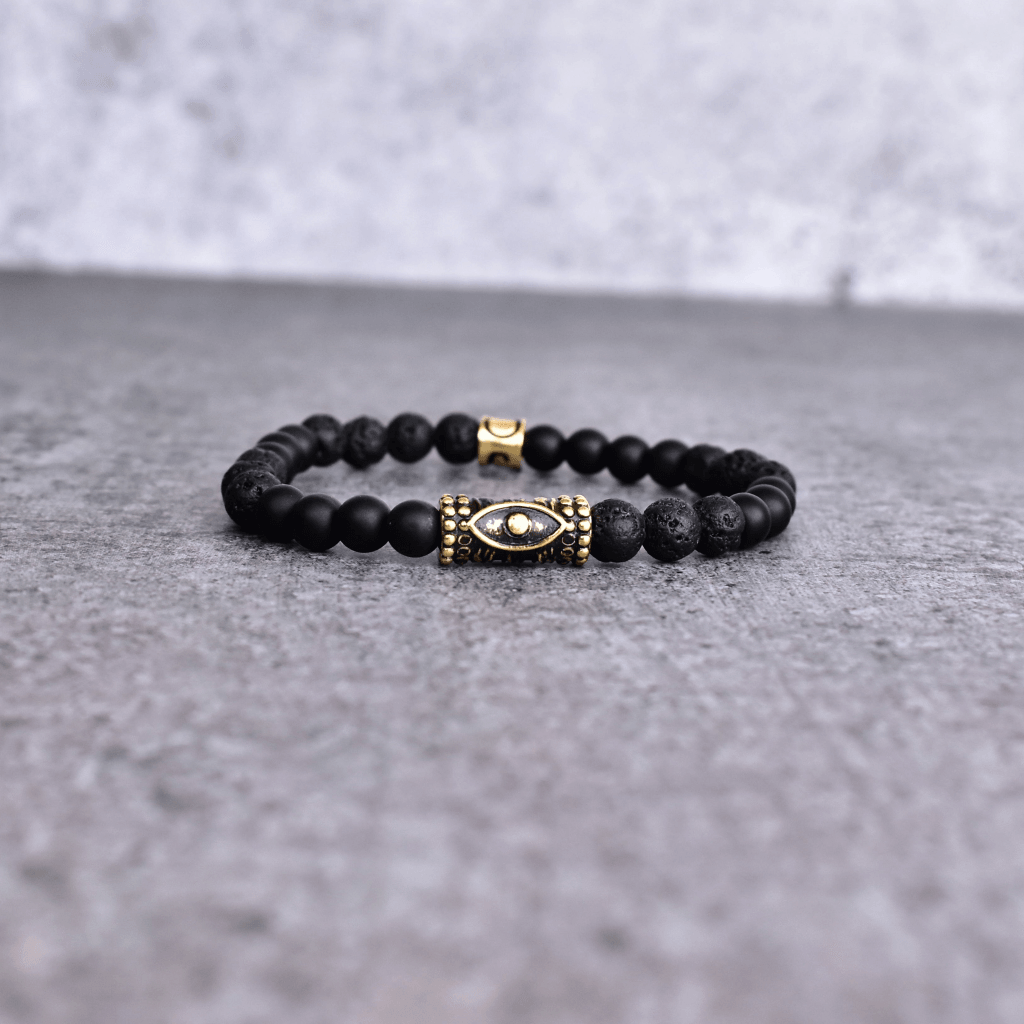 Intense Energy - Lava and Black Onyx Bracelet -