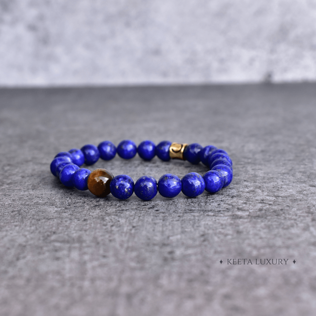 Lapis Prince- Tiger Eye And Lapis Lazuli Bracelets -