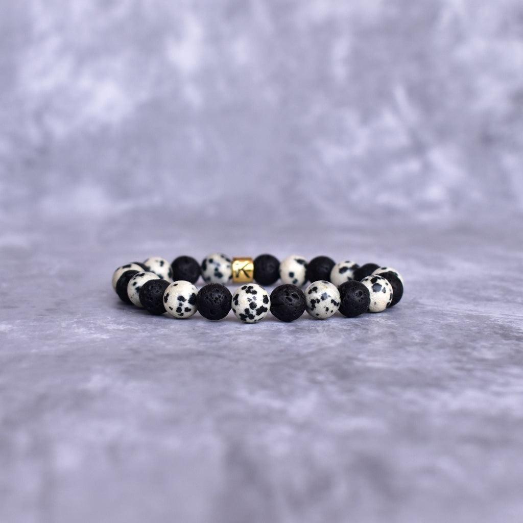 Lava Essence - Dalmatian & lava Bracelet -