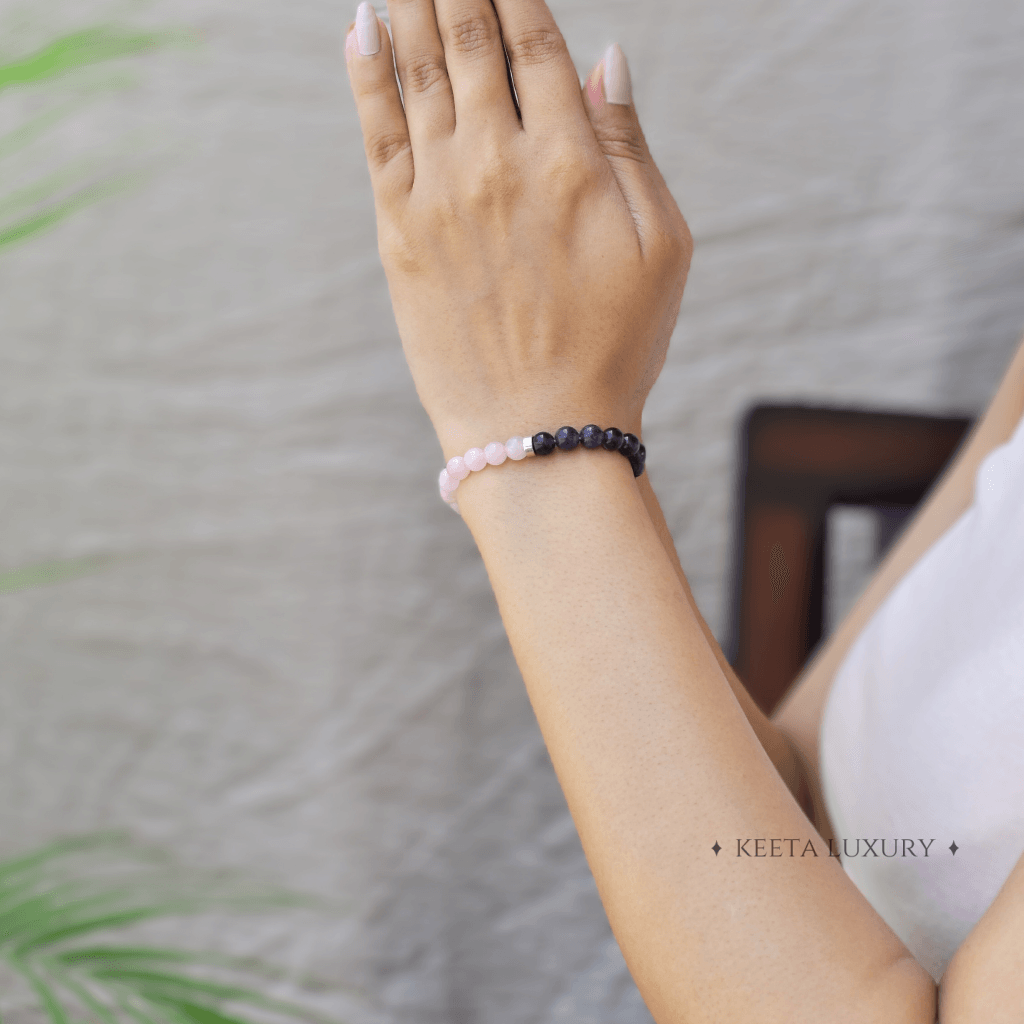 Lavender Dreams - Rose Quartz & Amethyst Bracelets -