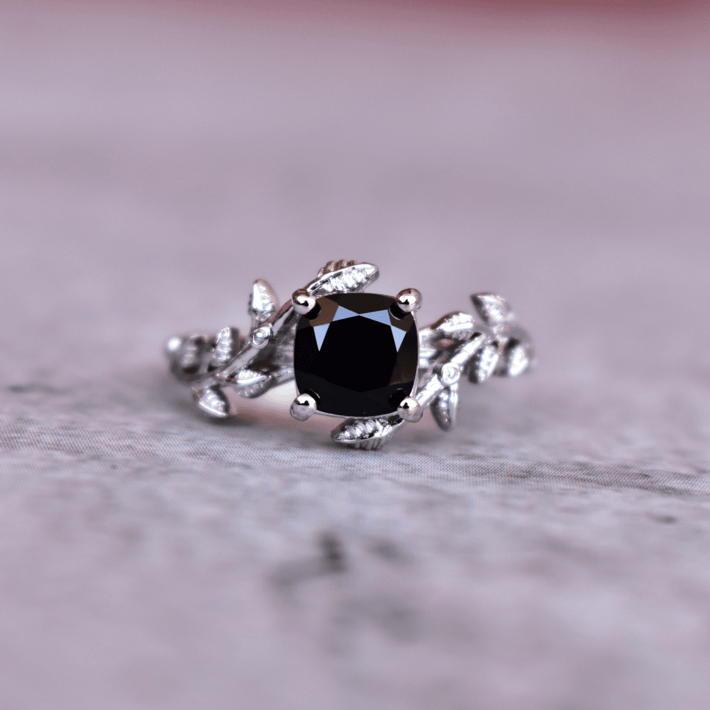 Leaf Beauty - Black Onyx Ring -