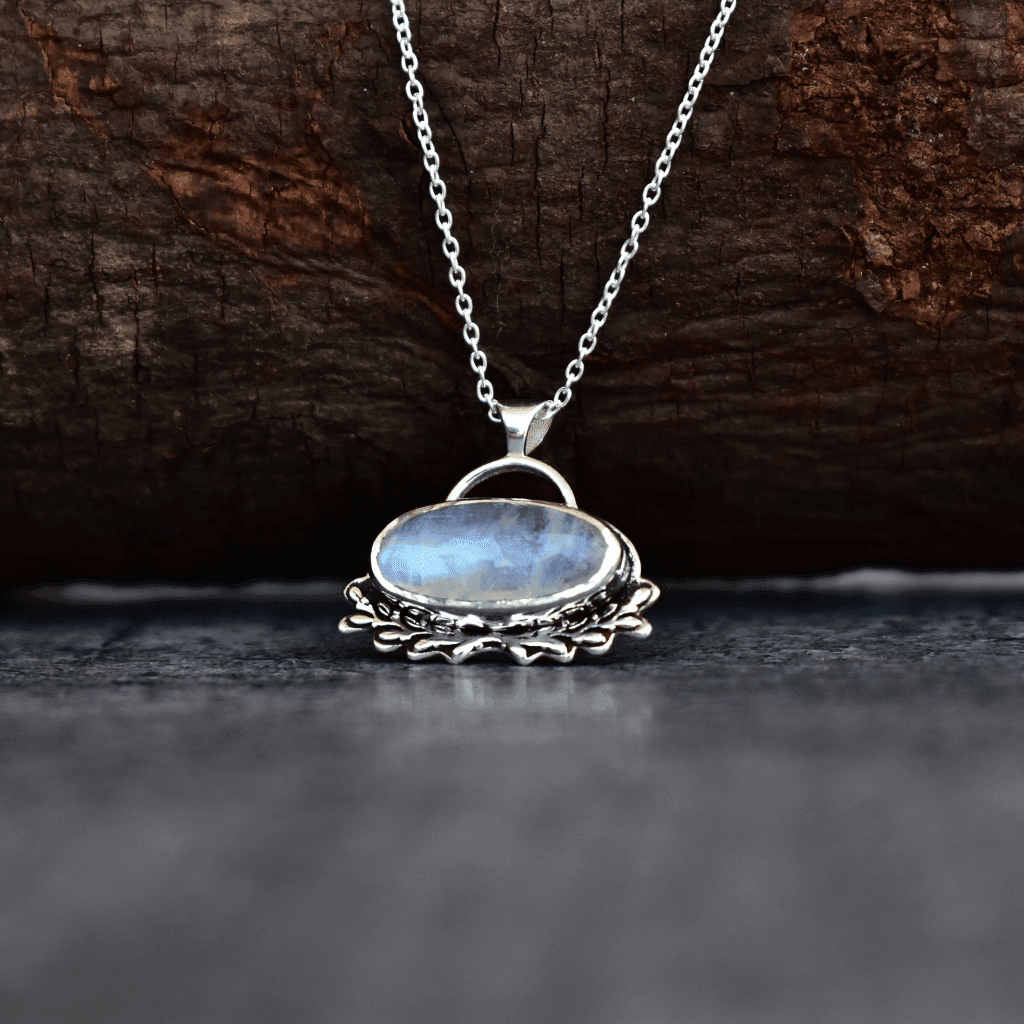 Leaf Spring - Moonstone Necklace -