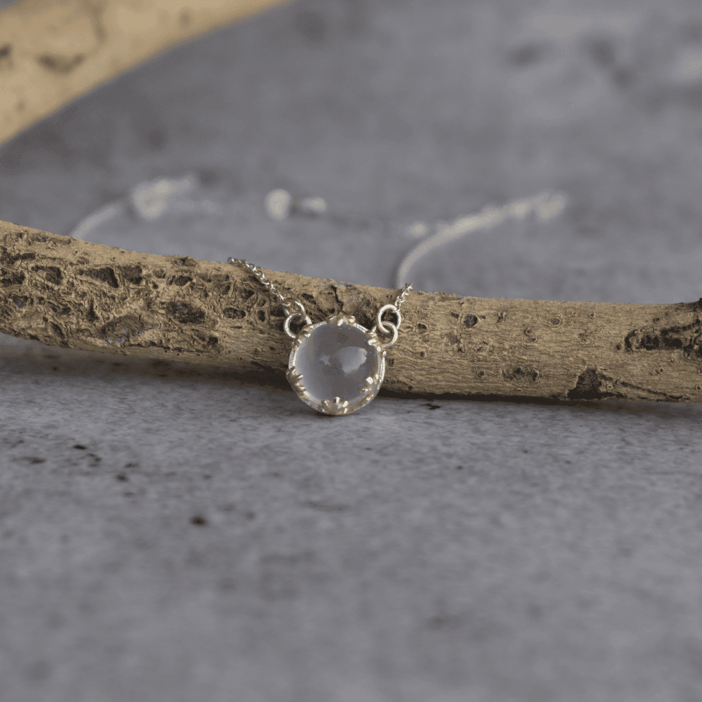 Leaf Sunshine - Rose Quartz Necklace -