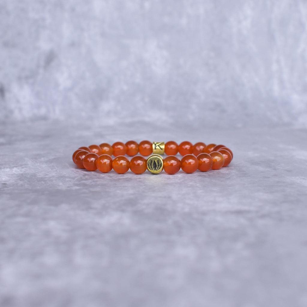 Lotus - Carnelian bracelet -