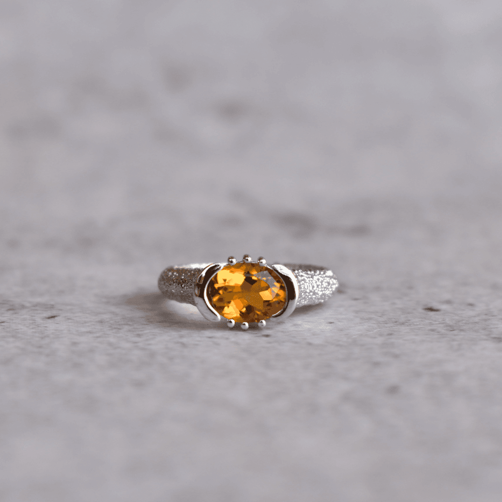 Luminous Texture - Citrine Ring -
