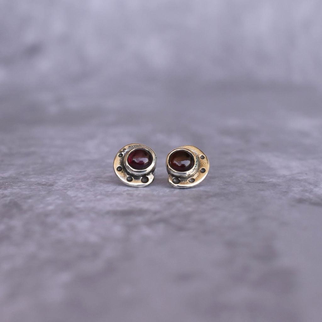 Marine Muse - Garnet Stud -