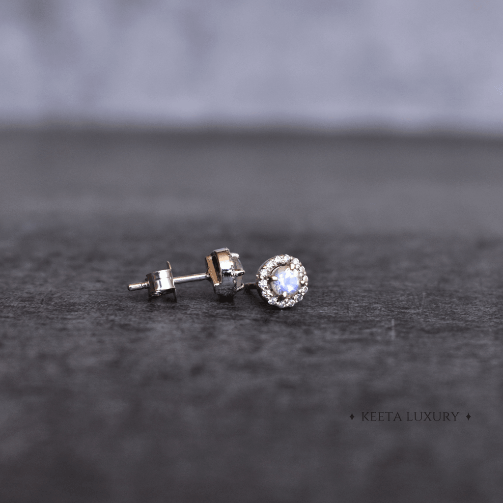 Minimal - Moonstone Studs -
