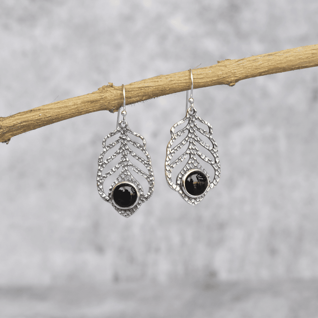 Mor Pankh - Black Onyx Earrings -