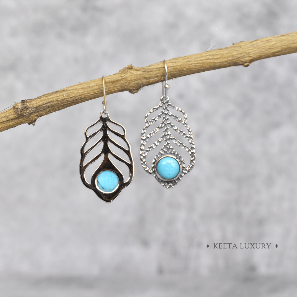Mor Pankh - Turquoise Earrings -