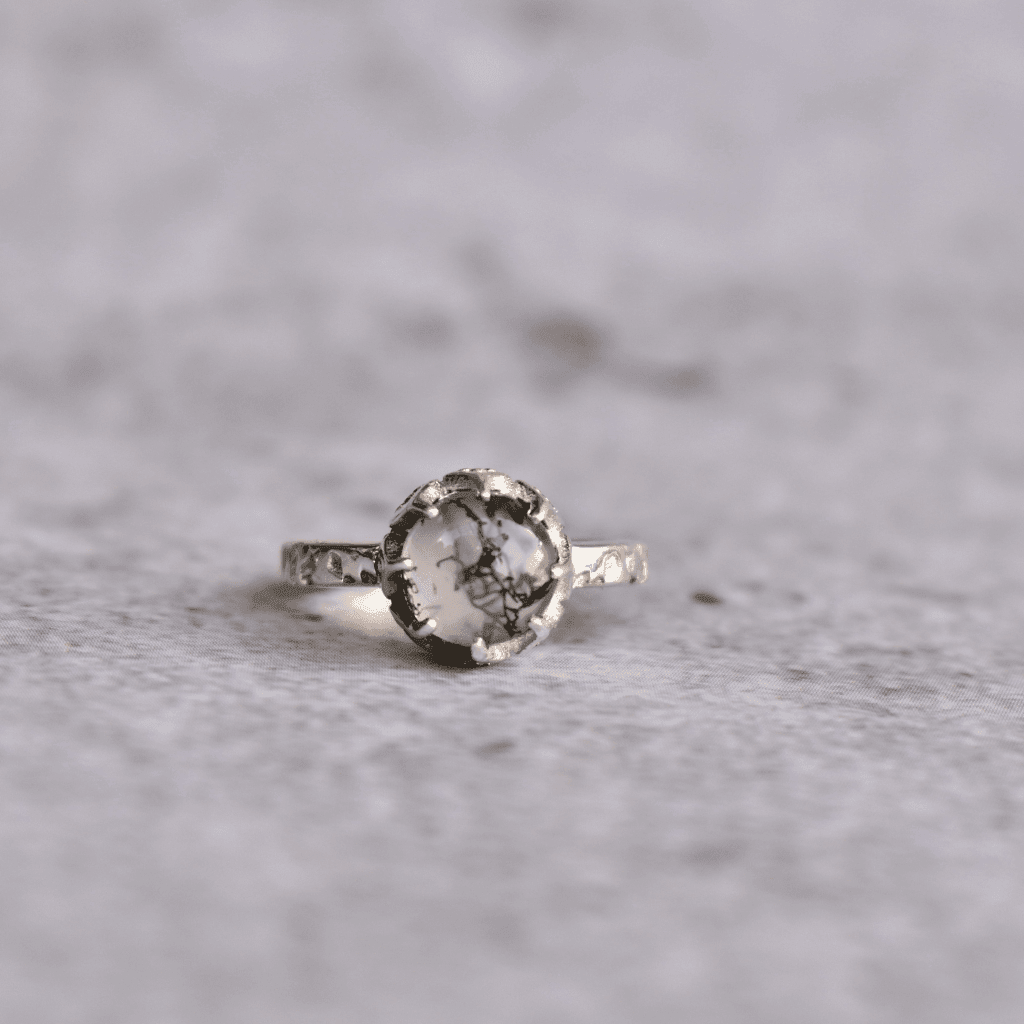 Mystic Twig - Moss Agate Ring -