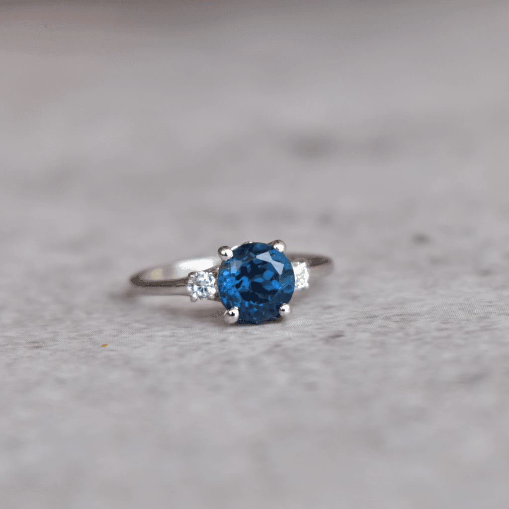 Oceanic Breeze - Blue Topaz Ring -