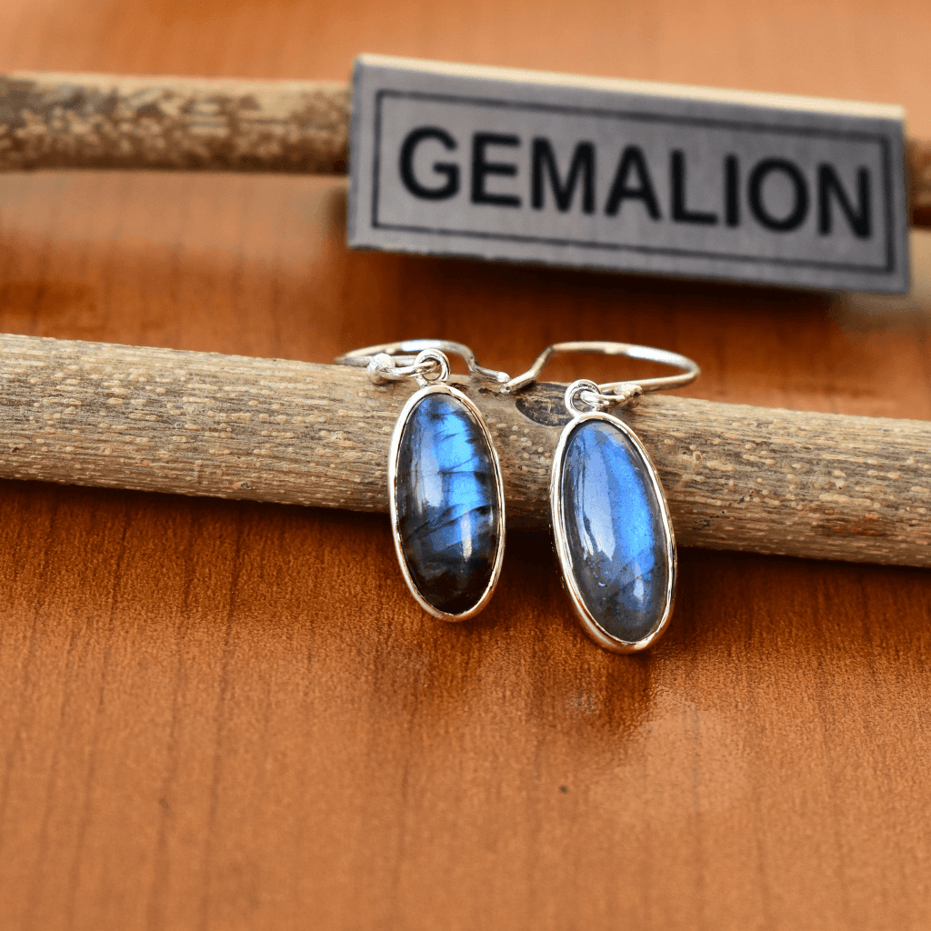 Oval Regency - Labradorite Earrings -
