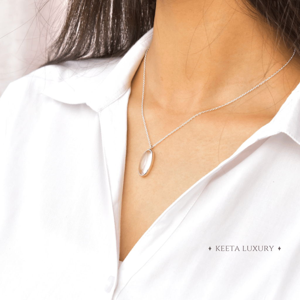 Oval Regency - Rose Quartz Necklace -