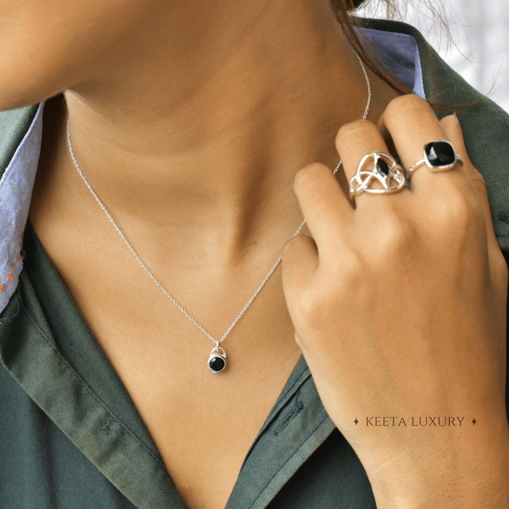 Padlock - Onyx Necklace -