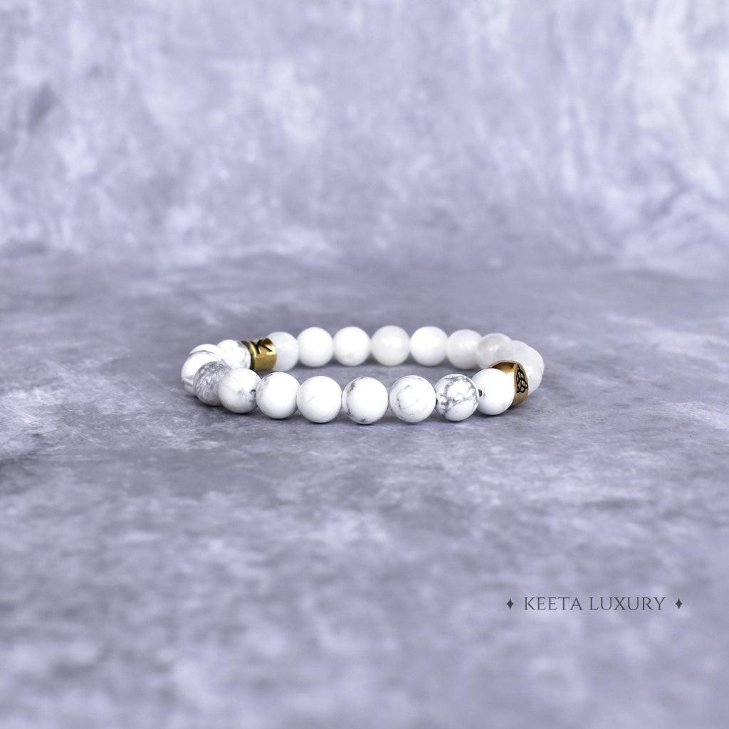 Peace - Howlite & Selenite Bracelet -