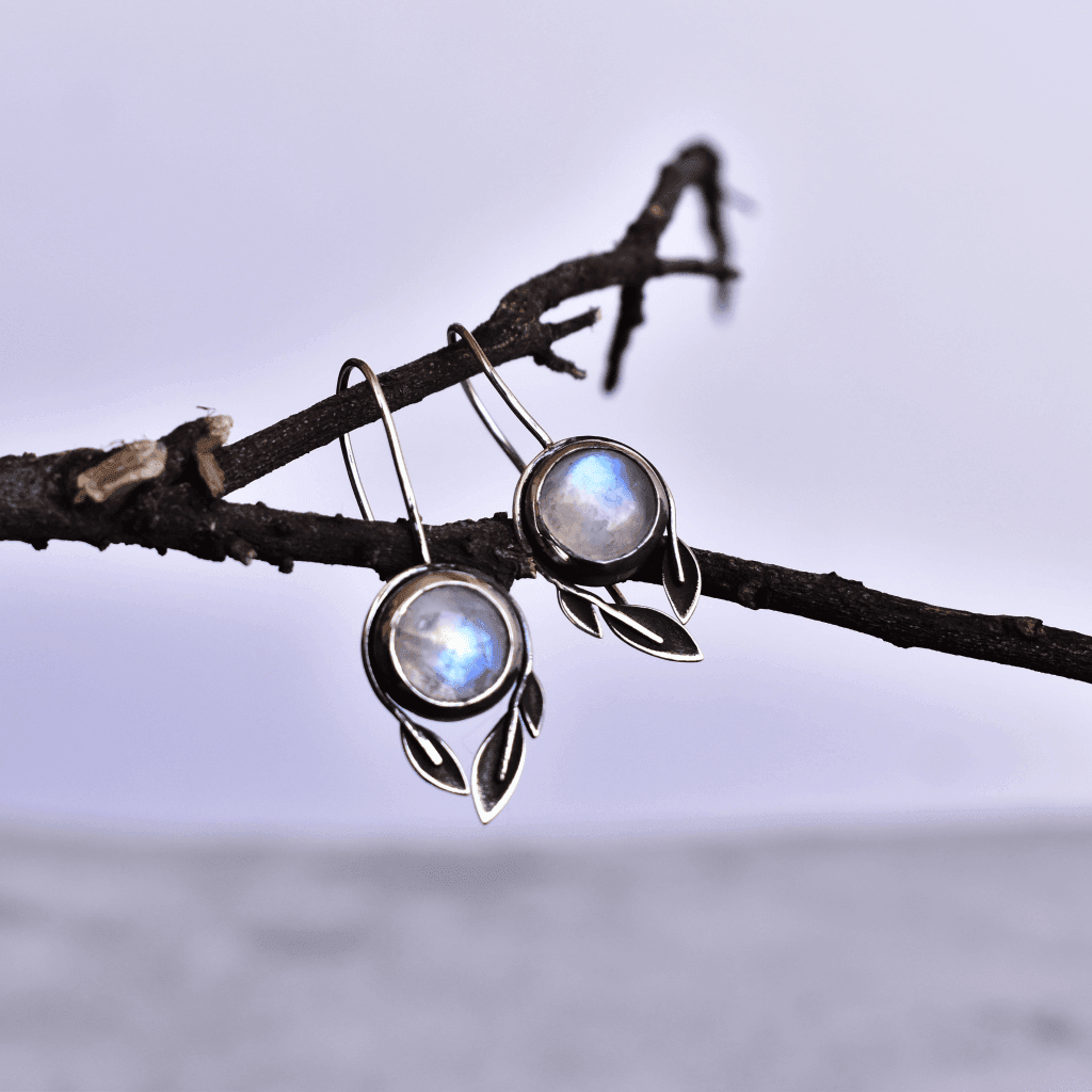 Planet - Moonstone Earrings -
