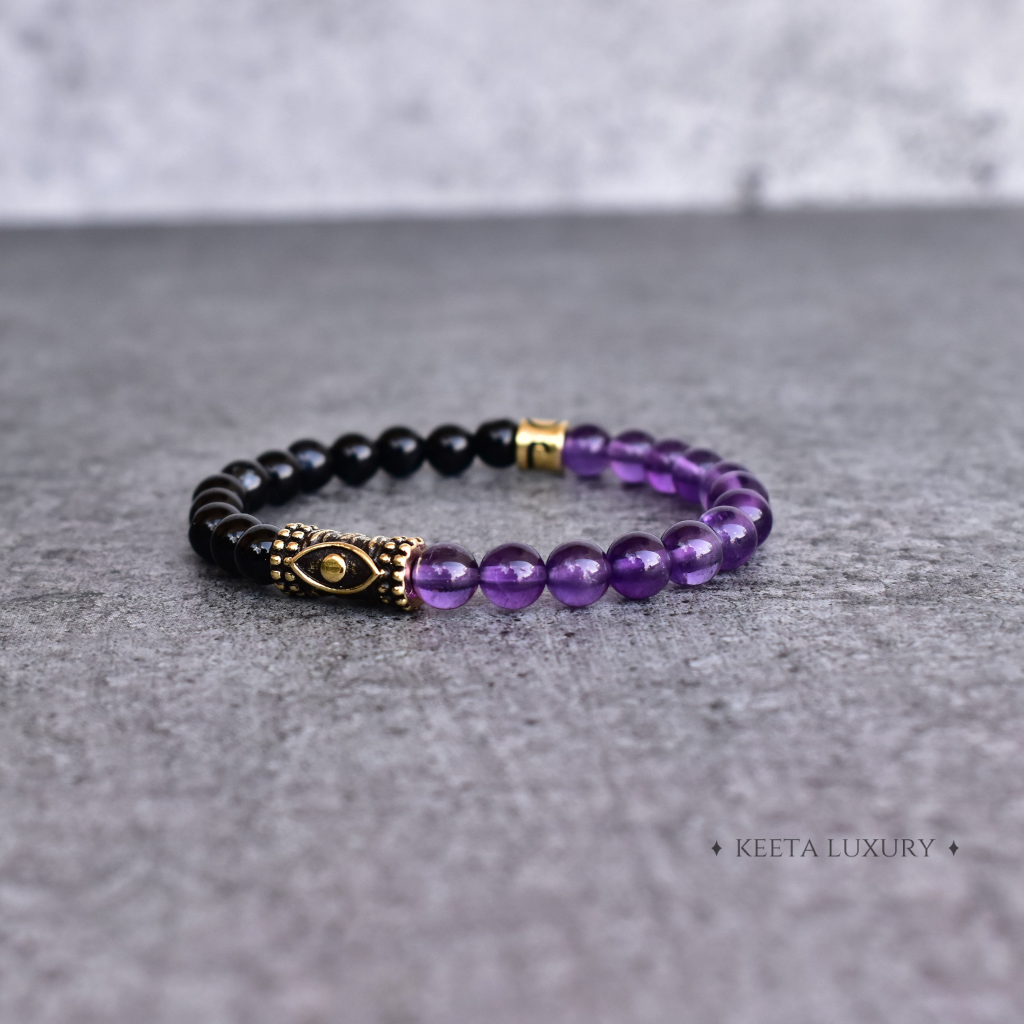 Calming - Evil Eye Amethyst Bracelets -