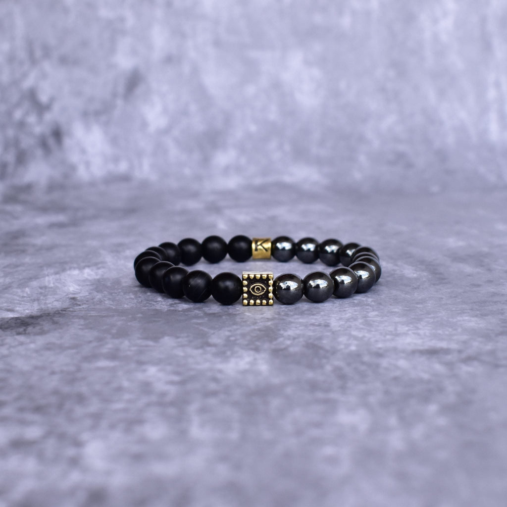 Protection - Hematite & Black Onyx Bracelet -