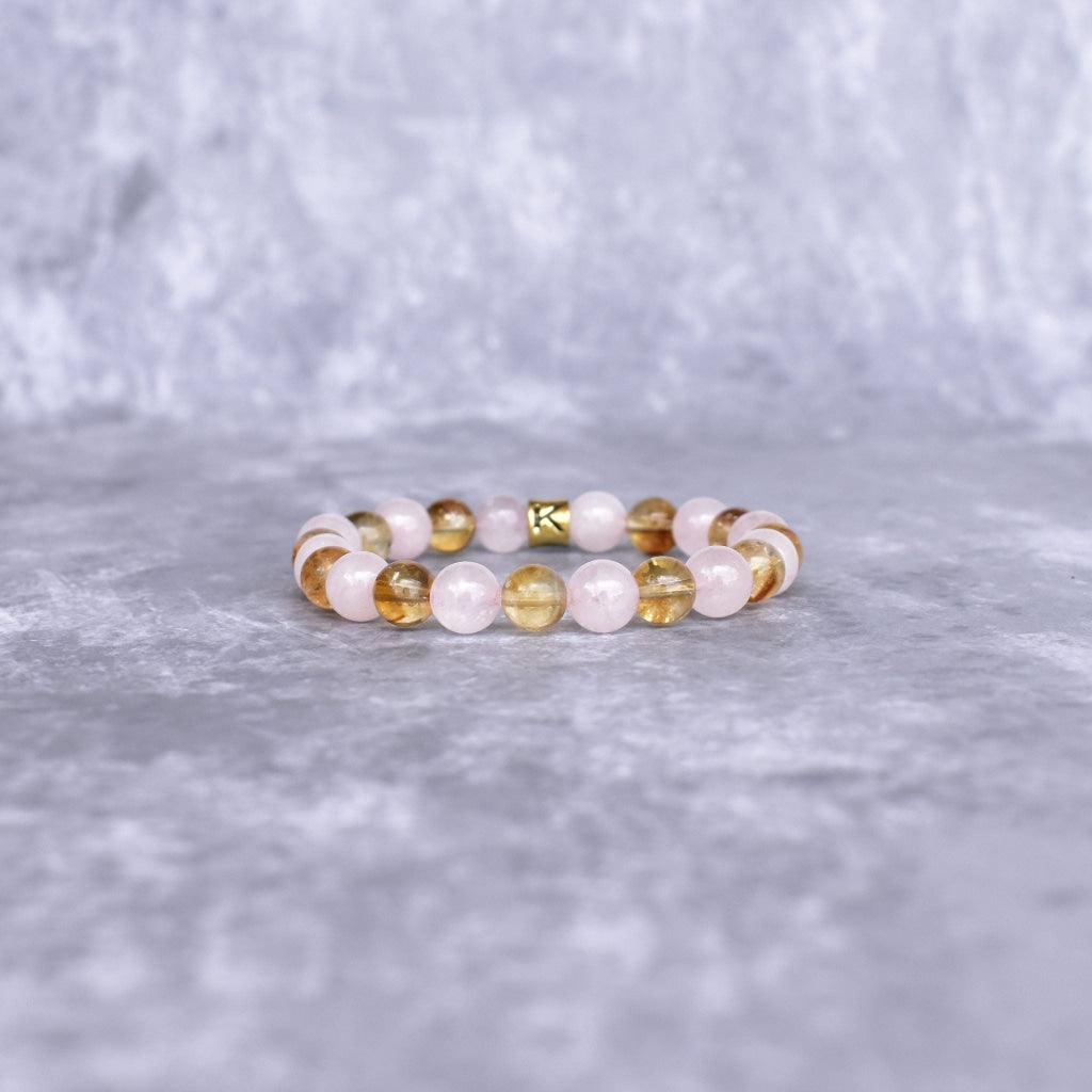 Radiant Aura - Rose Quartz & Citrine Bracelet -
