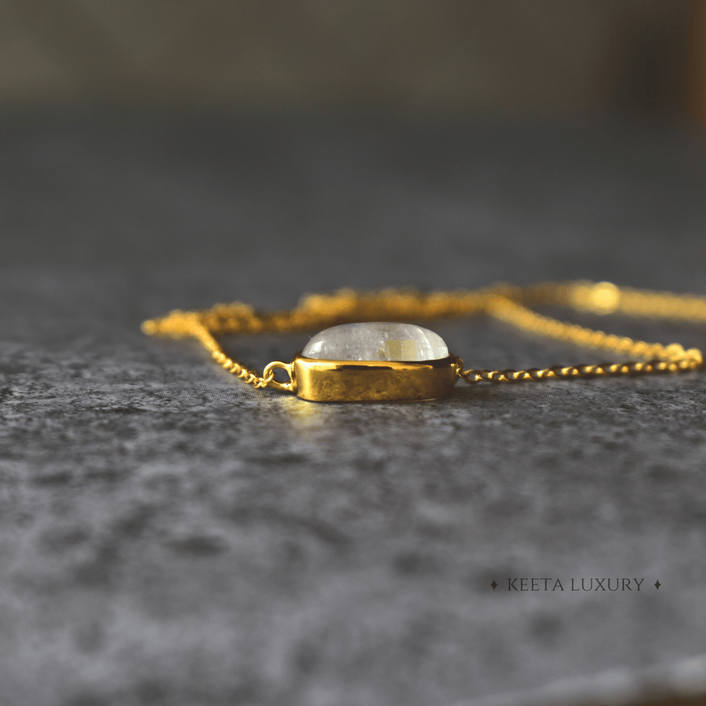 Rainbow Bright - Moonstone Necklace -