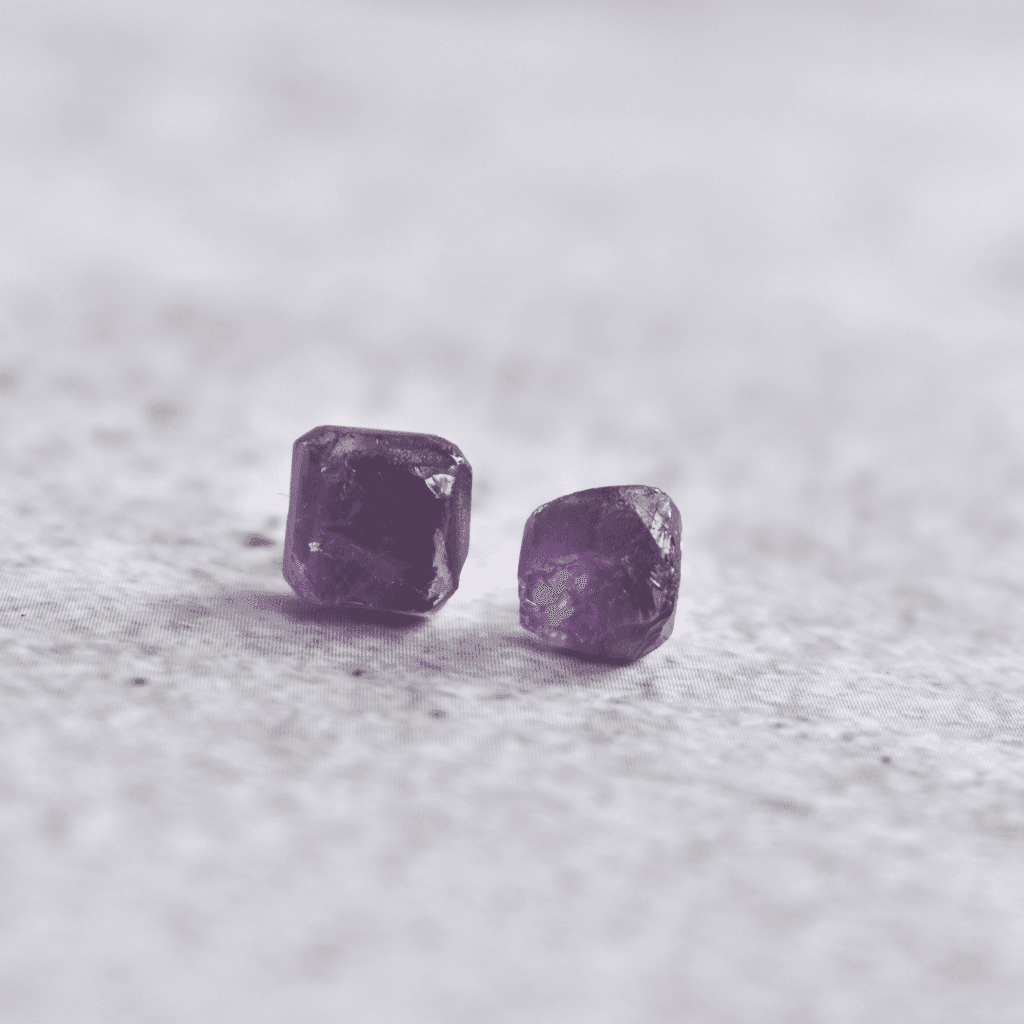 Raw - Amethyst Studs -