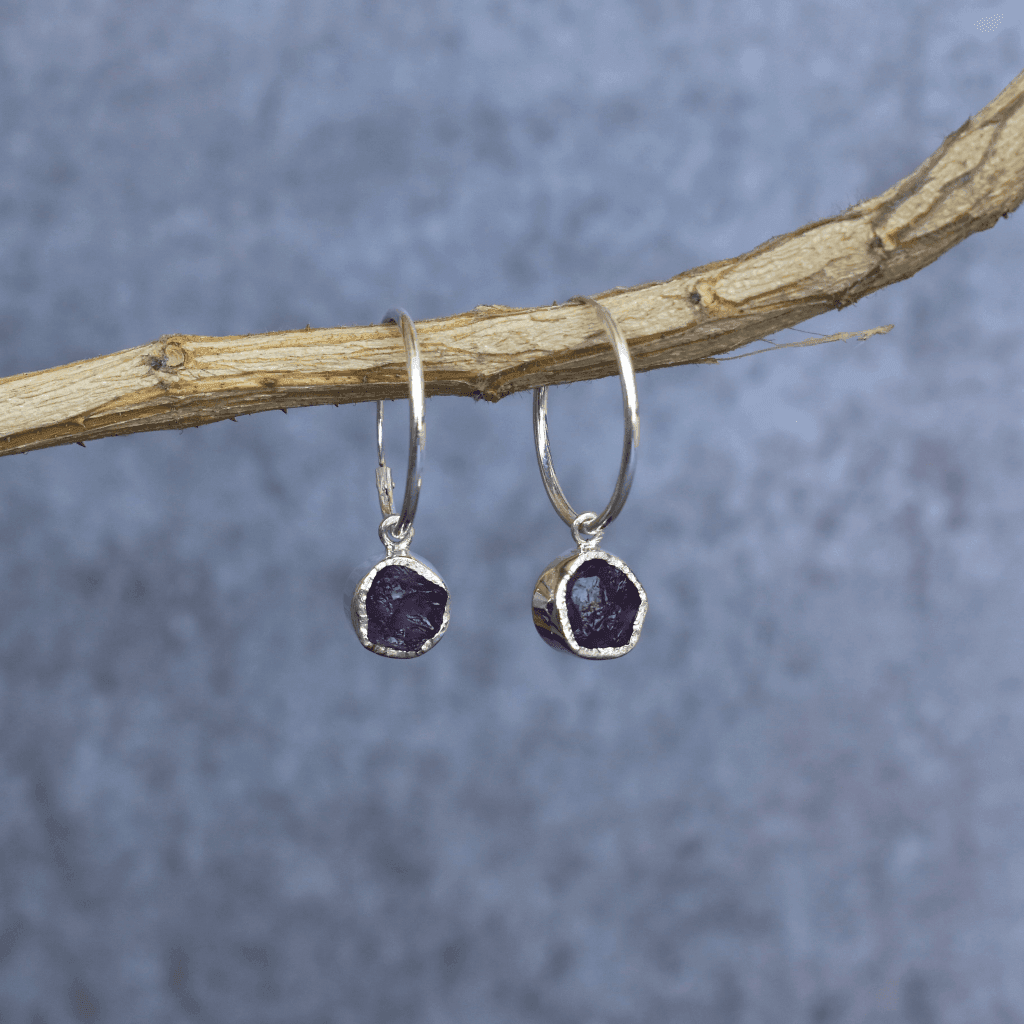 Raw Regency - Amethyst Earrings -