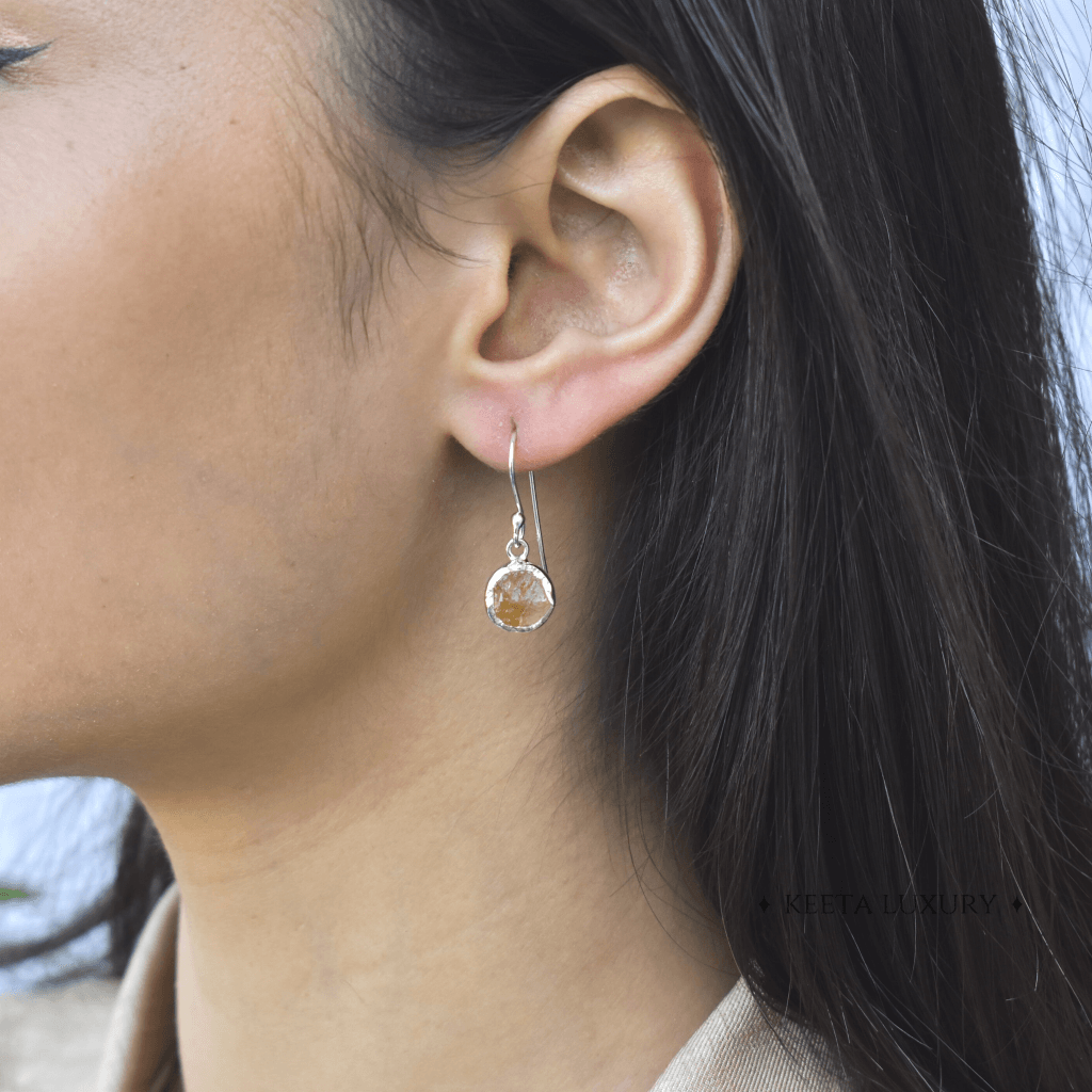 Rawnetic - Citrine Earrings -