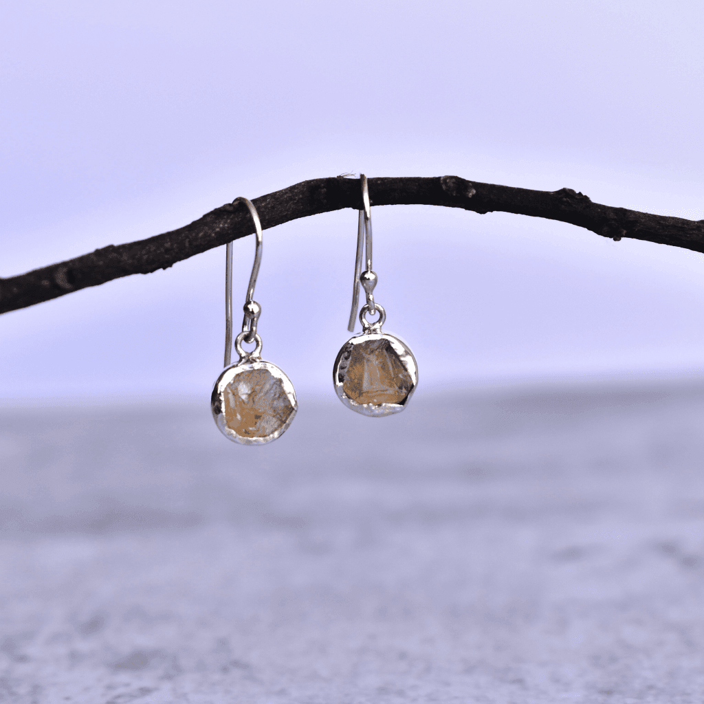 Rawnetic - Citrine Earrings -