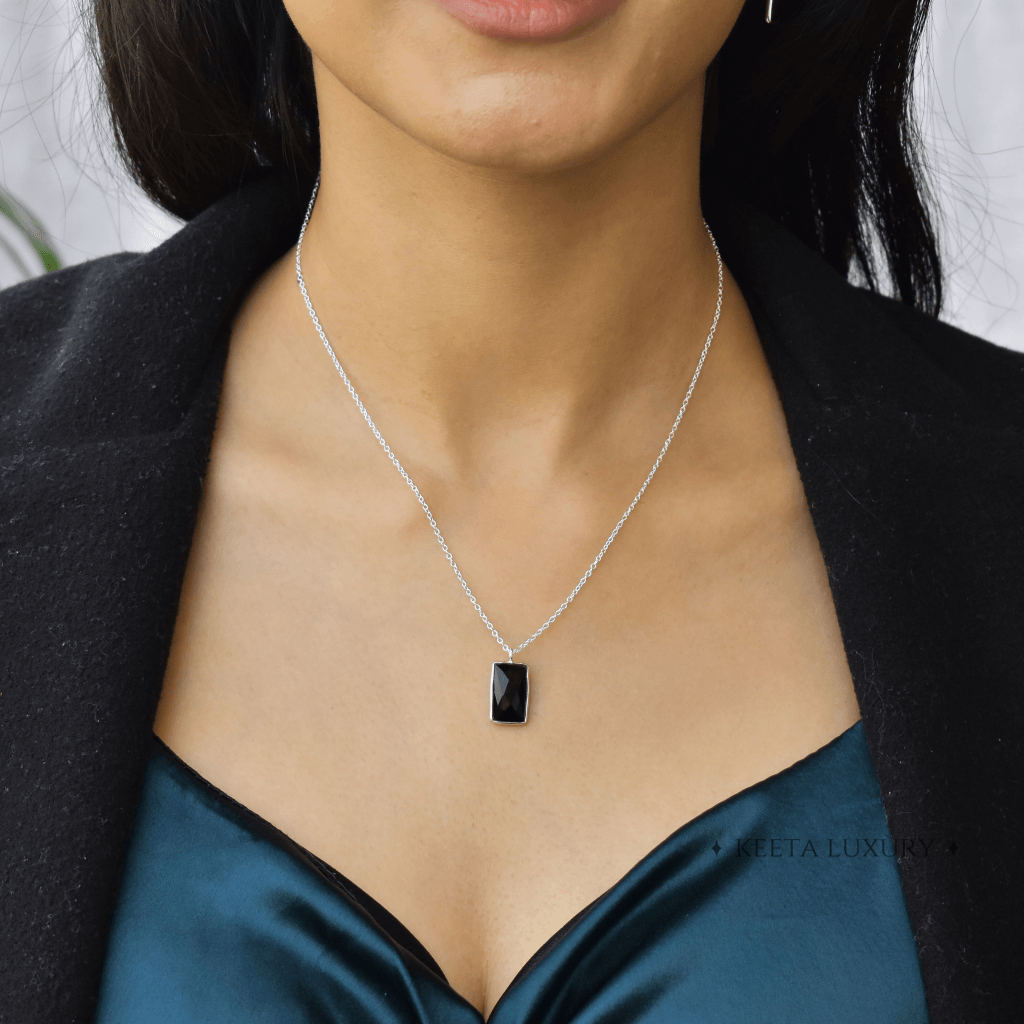 Rectangular Strength - Black Onyx Necklace -