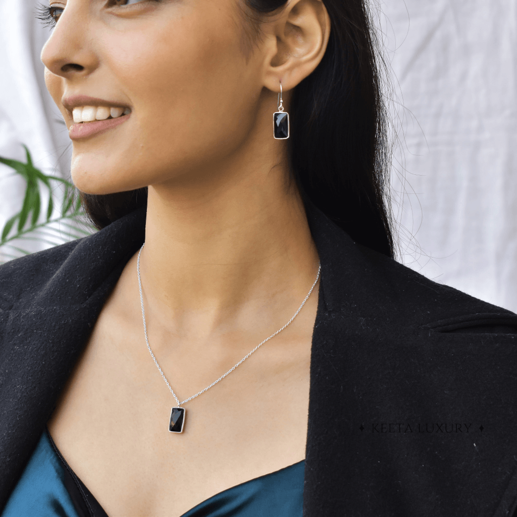 Rectangular Strength - Black Onyx Necklace -