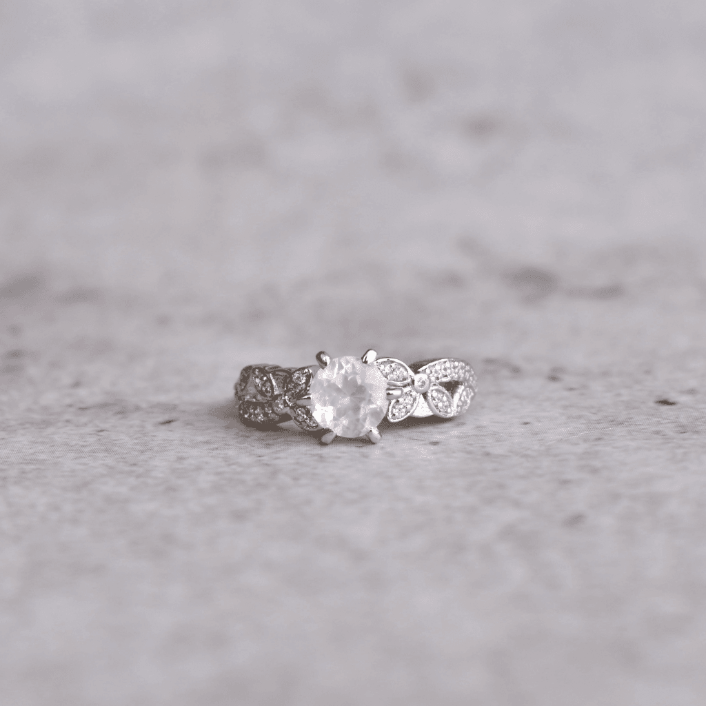 Rosy Glow Rose - Quartz Ring -