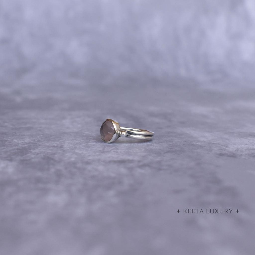 Round Bliss - Rose Quartz Ring -