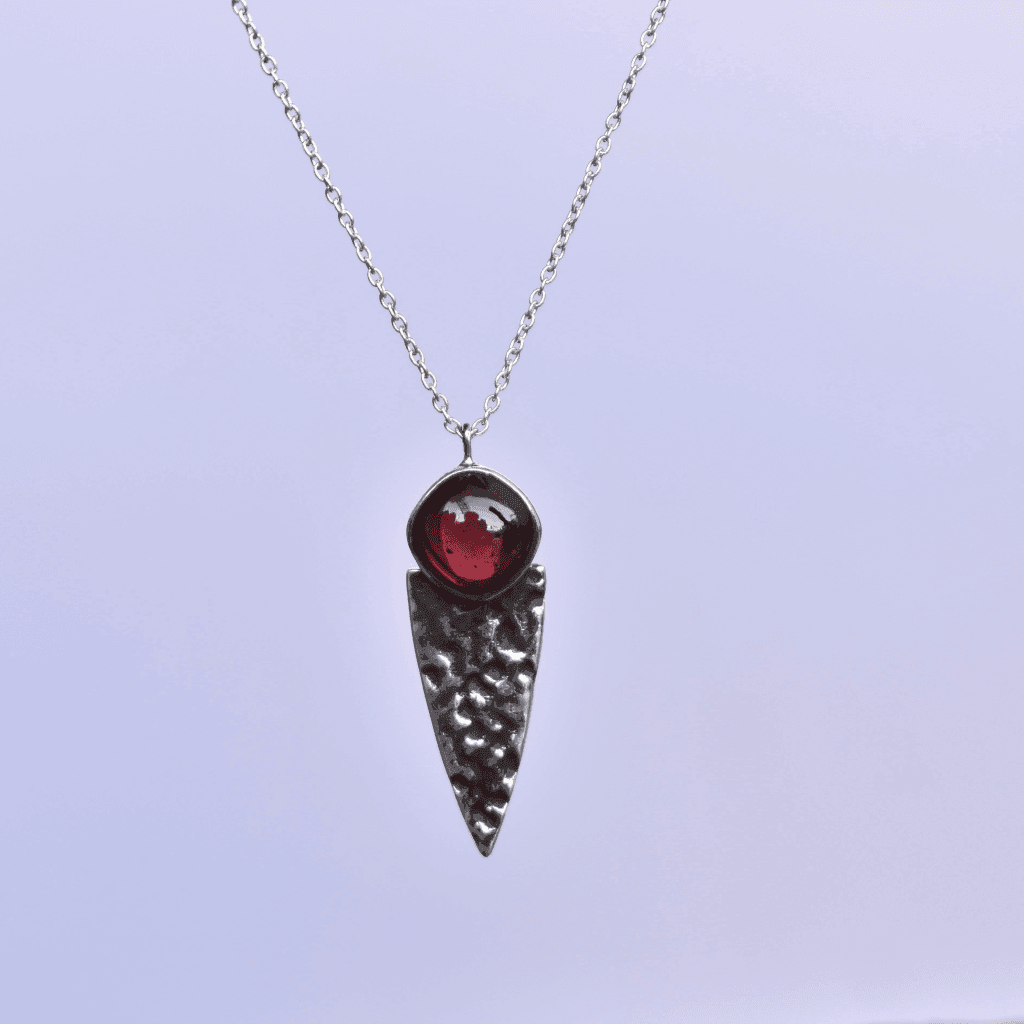 Shield - Garnet Necklace -