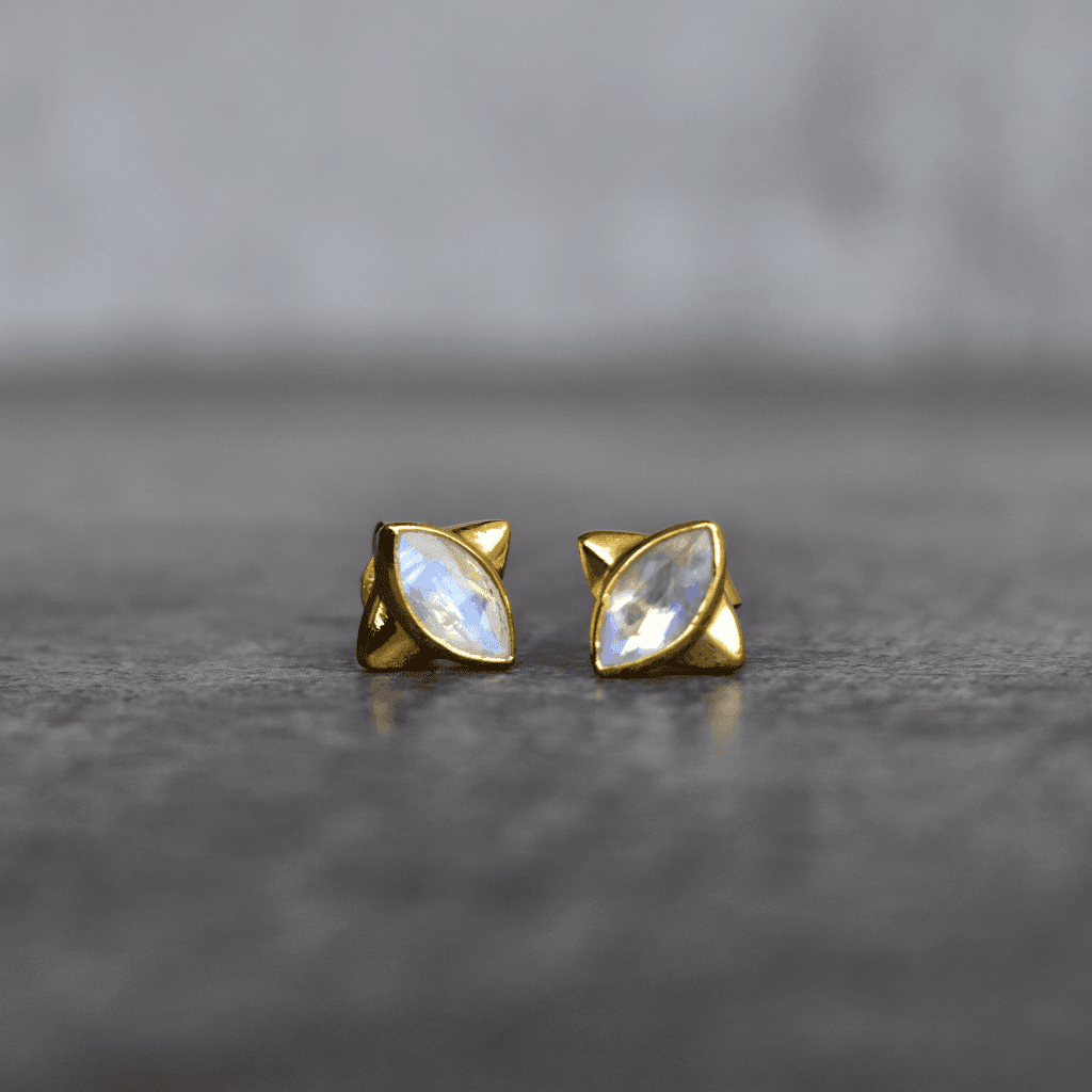 Shield Guardian - Moonstone Studs -