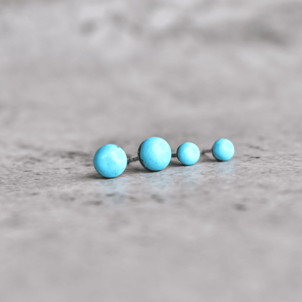 Sky Button - Turquoise Studs -