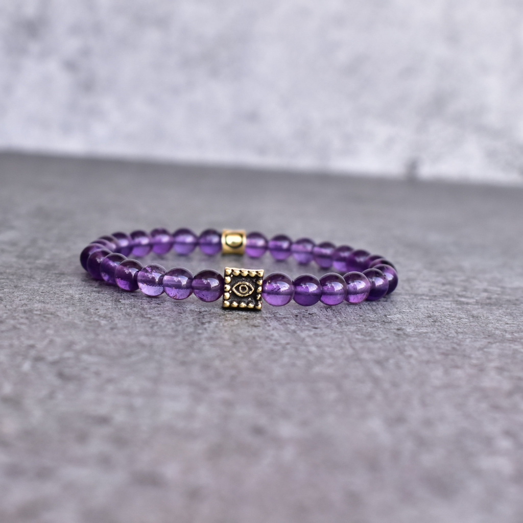 Protection - Evil Eye Amethyst Bracelets -