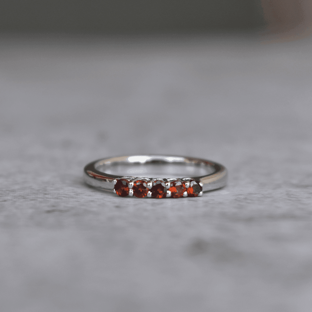 Stacking Delight - Garnet Ring -