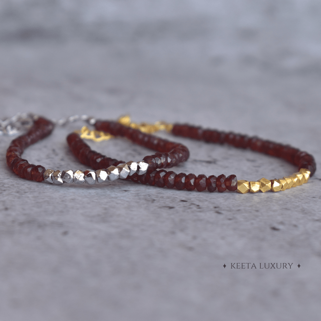 Strengthening Energy - Garnet Bracelets -