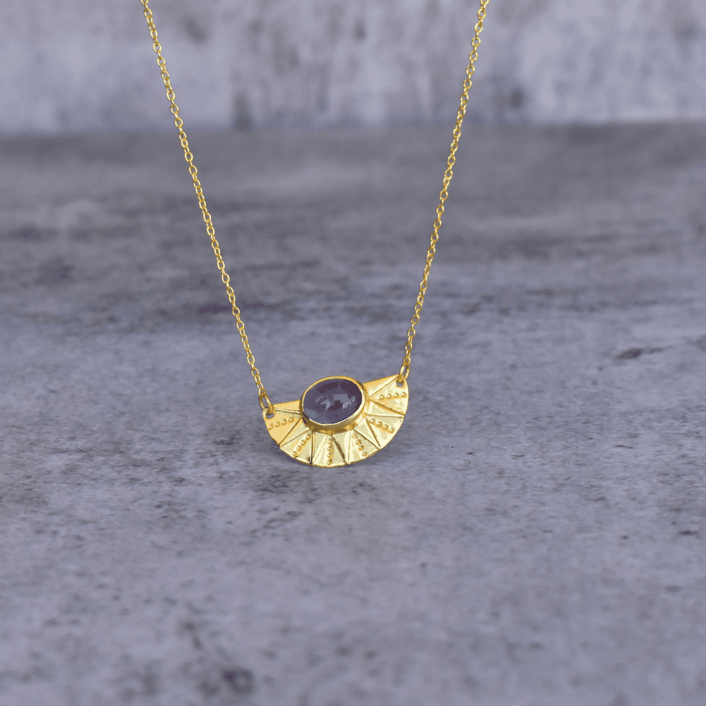 Sunrise Flower - Amethyst Necklace -