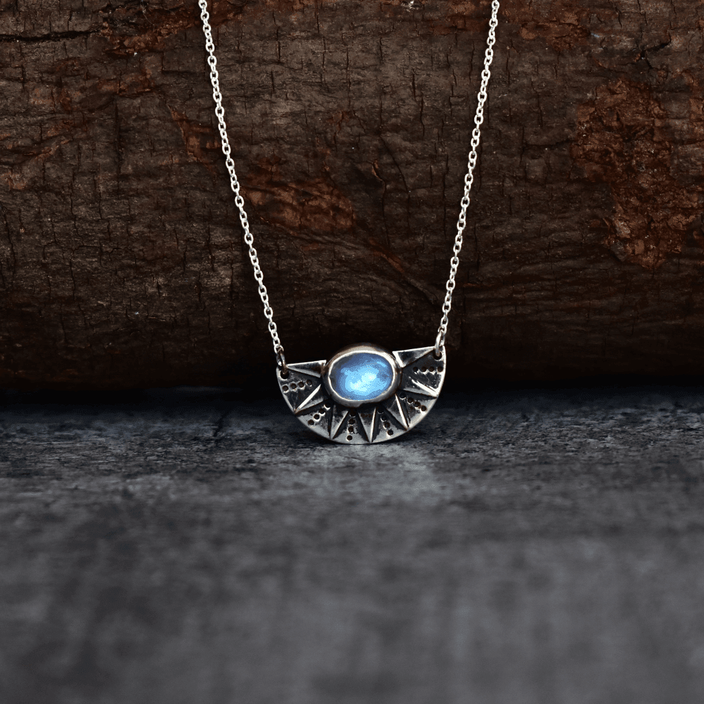 Sunrise Flower - Moonstone Necklace -