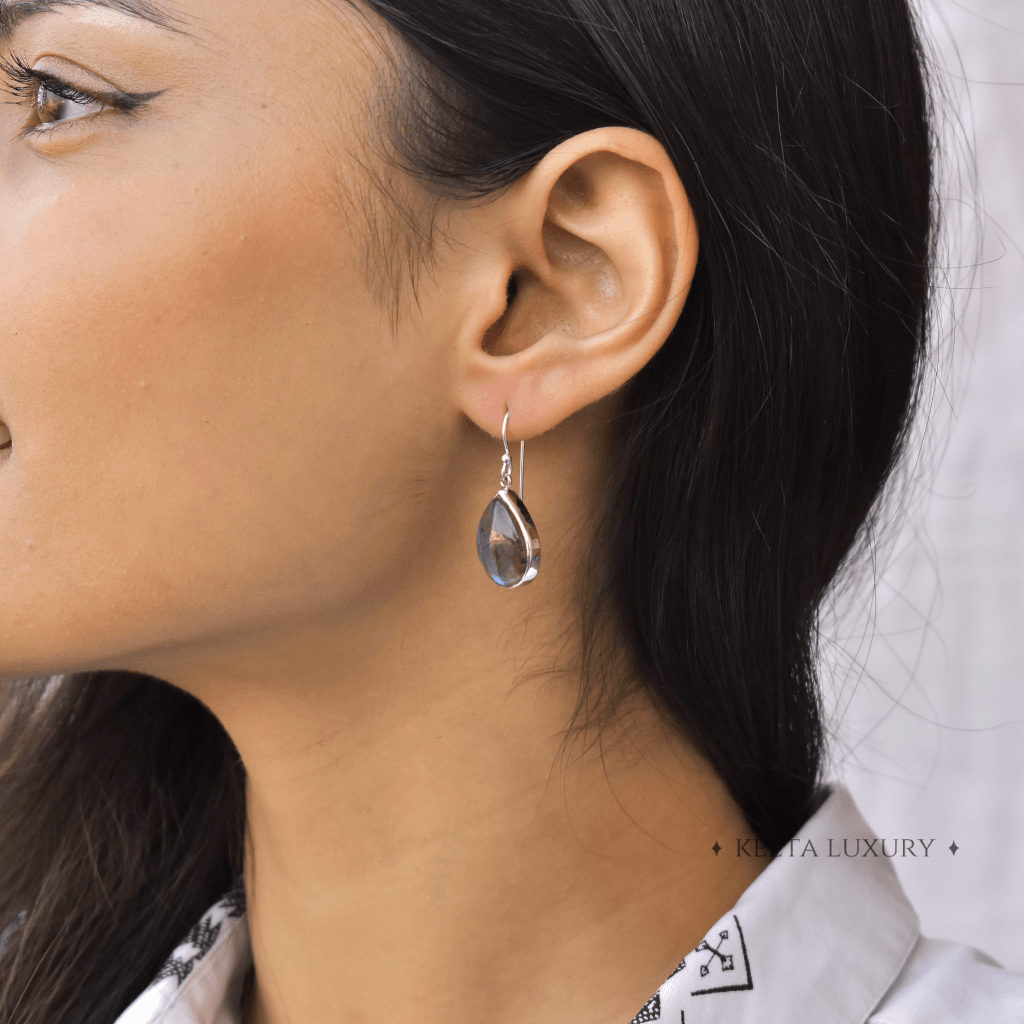 Teardrop Shine - Labradorite Dangles -