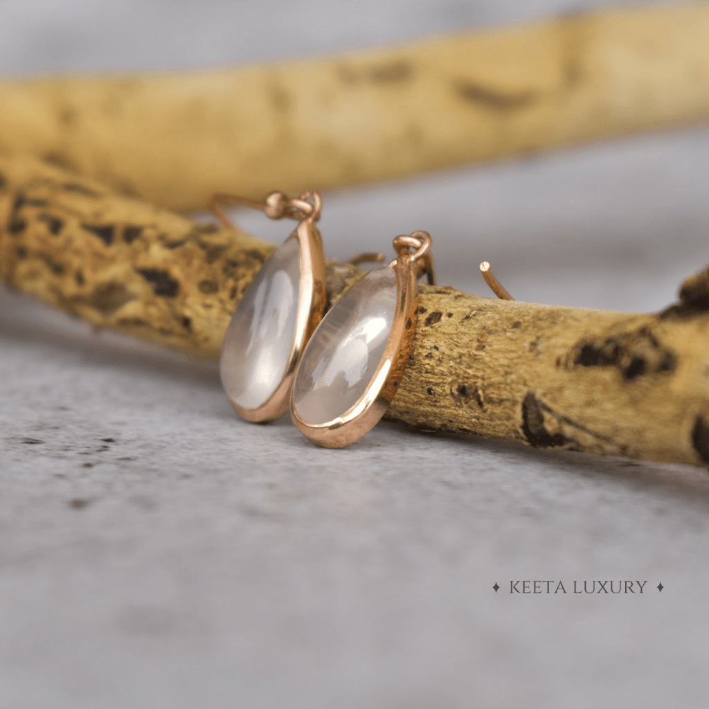 Teardrop Treasure - Rose Quartz Earrings -