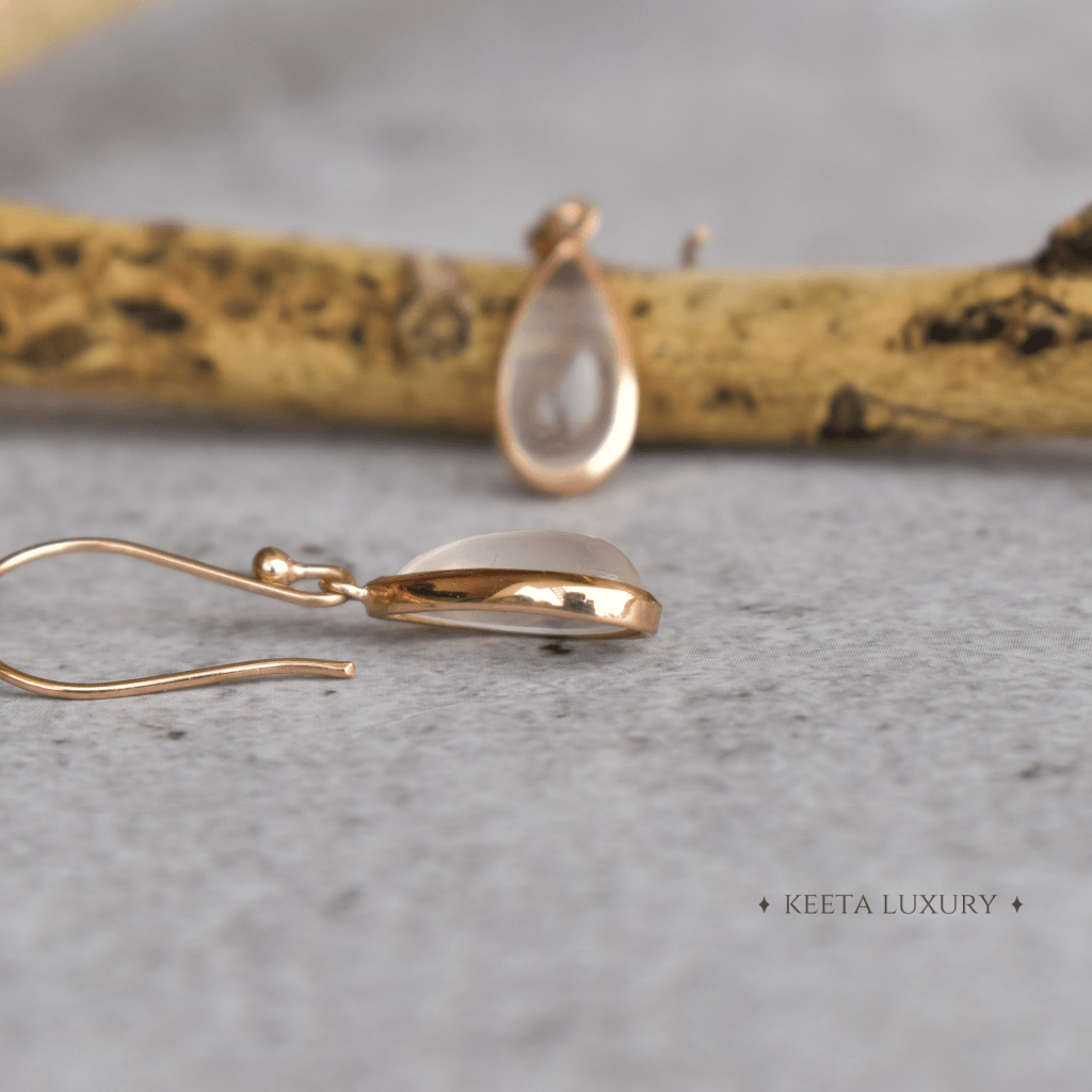 Teardrop Treasure - Rose Quartz Earrings -