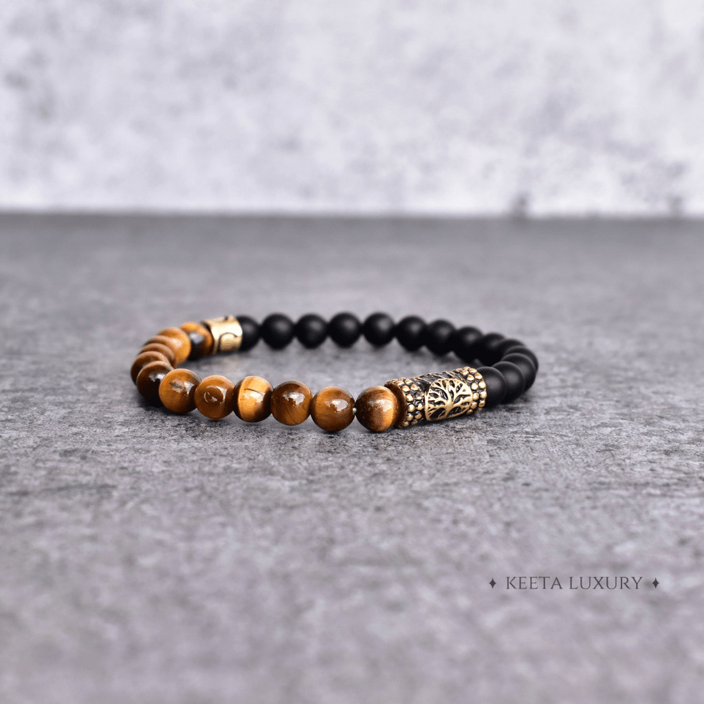 Tree Radiance - Tiger Eye & Black Onyx Bracelet -