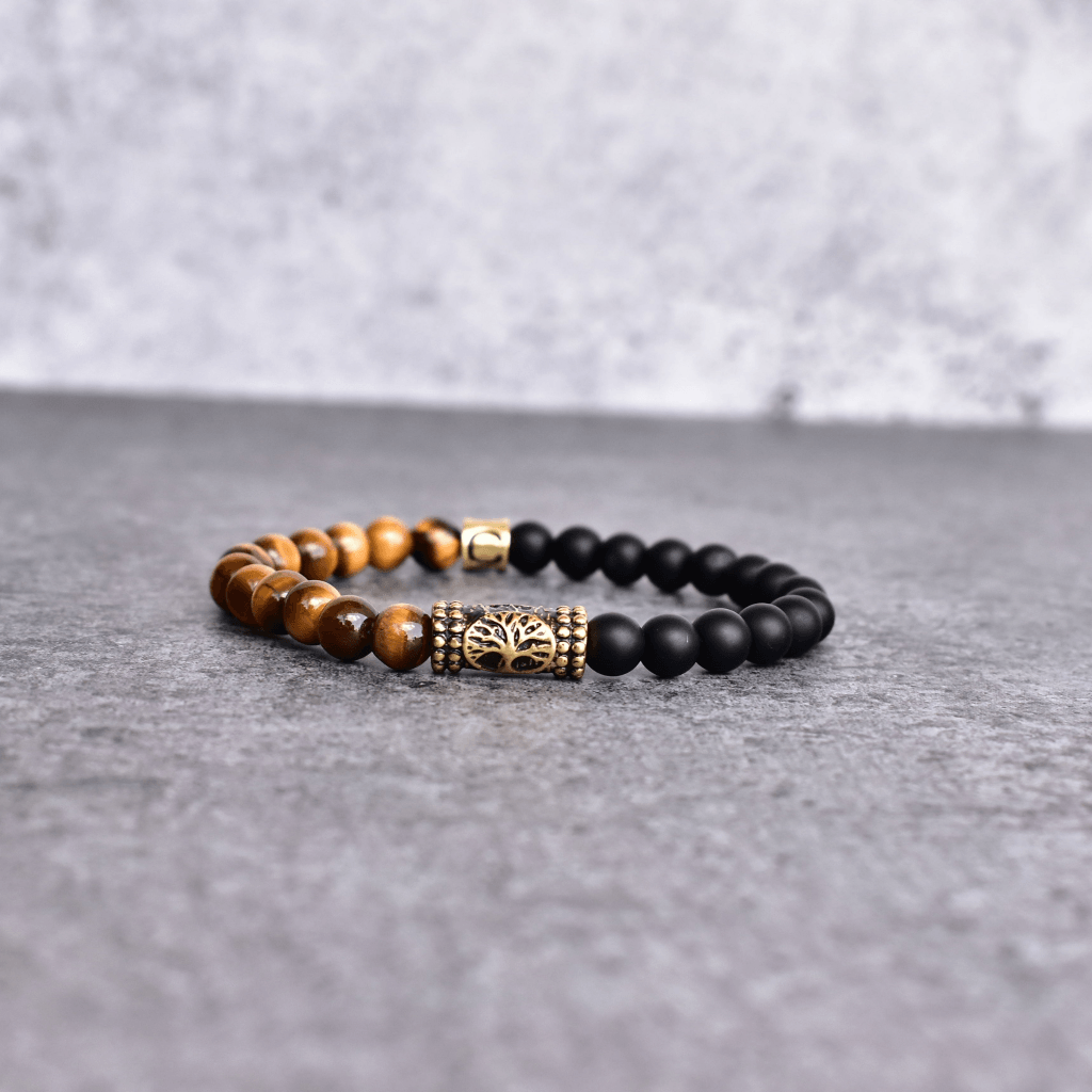 Tree Radiance - Tiger Eye & Black Onyx Bracelet -