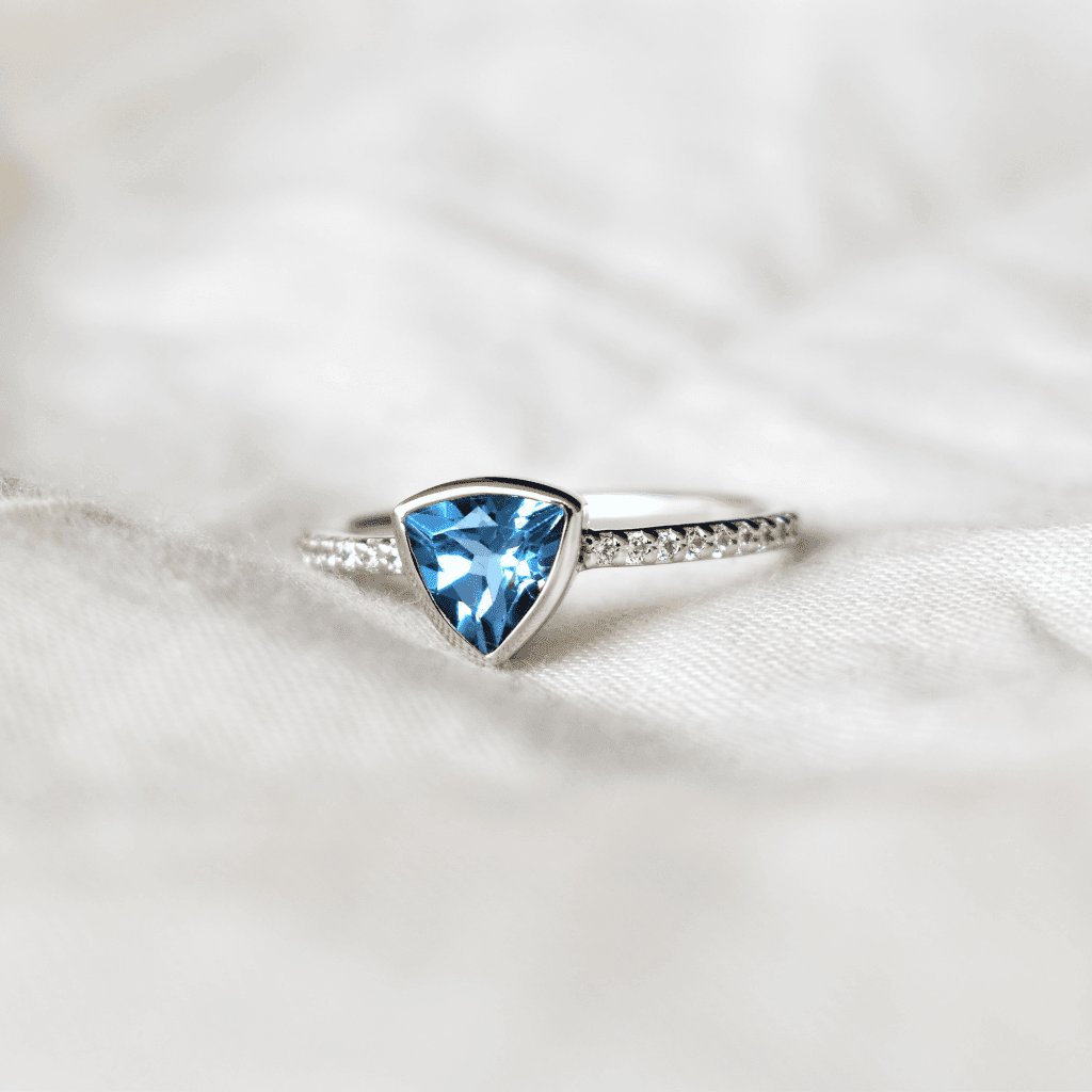 Trillion Tango - Blue Topaz Ring -